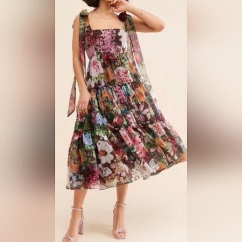 Anthropologie Geisha Isabella Midi Empire Waist Dress - Picture 1 of 10